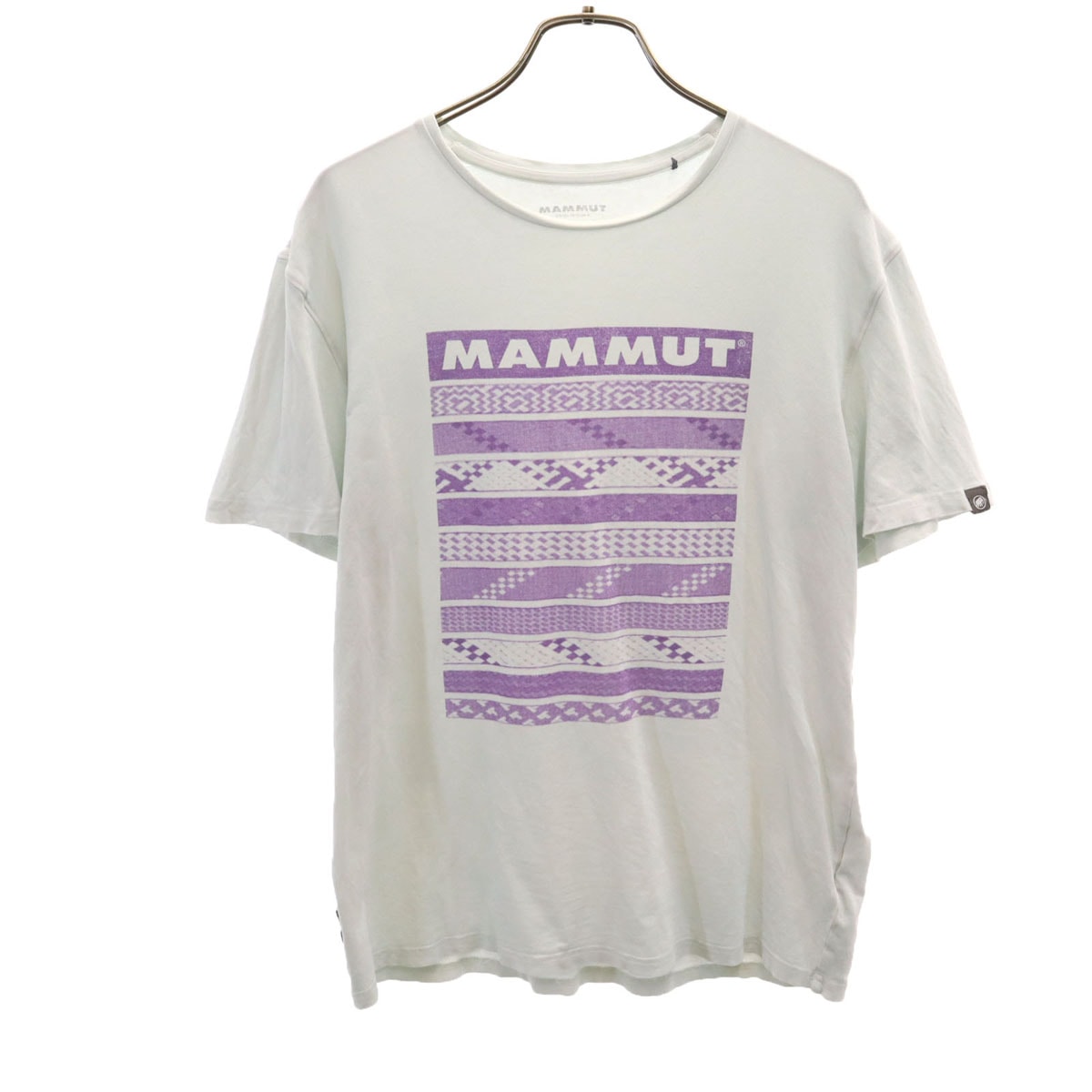 Mammut マムート 半袖 Tシャツ L ブルーホワイト アウトドア