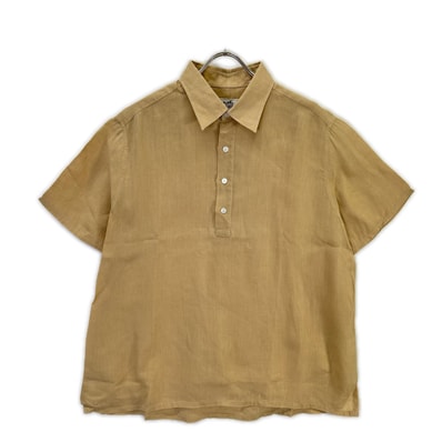 エルメス 【美品】リネン ハーフボタン 半袖シャツ 41/16