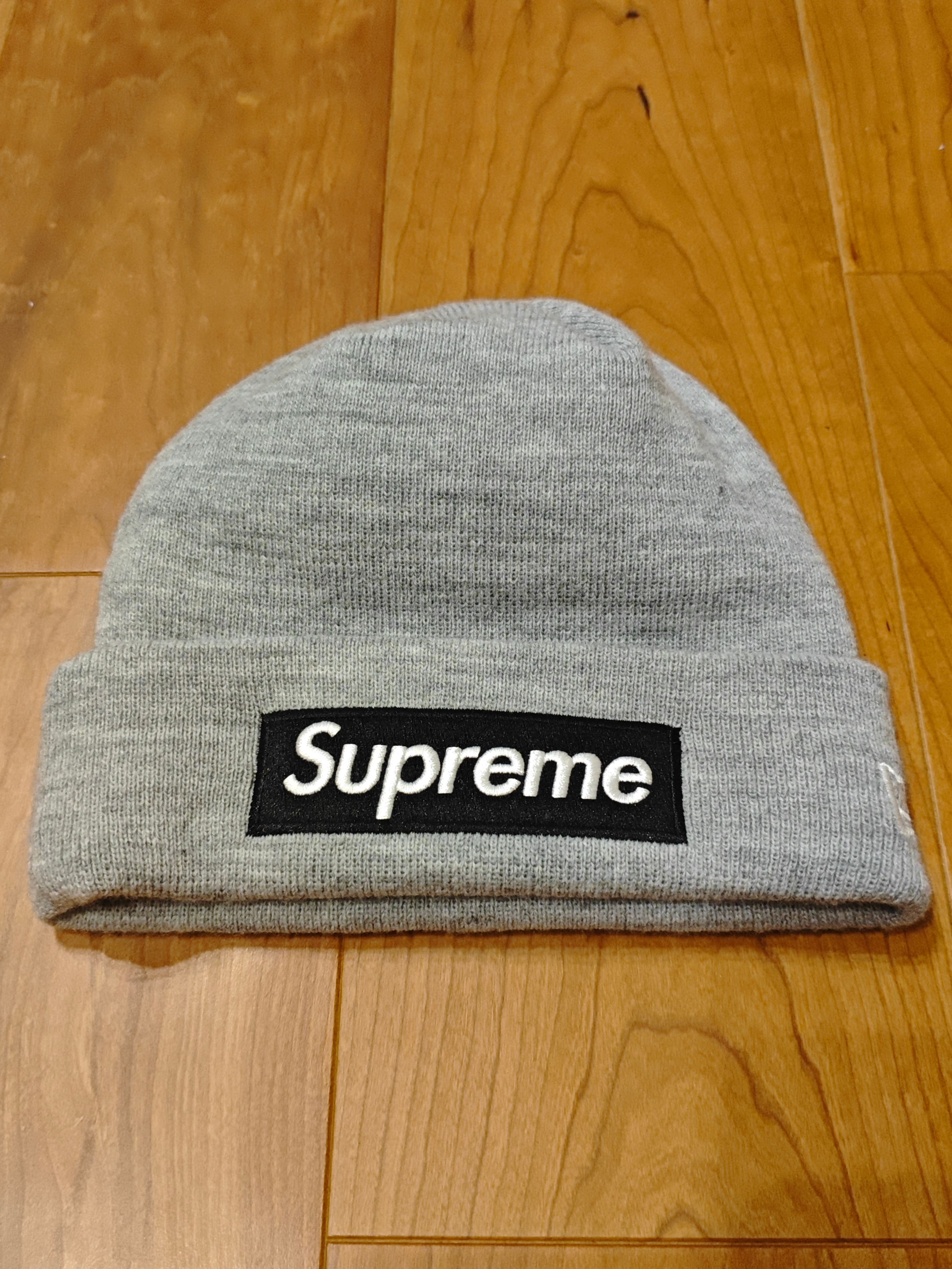 Supreme New Era Box Logo Beanie "Heather Grey"