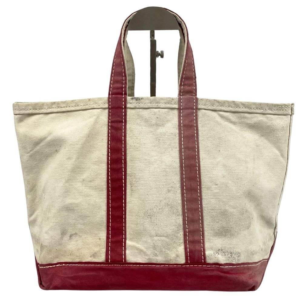 L.L.BEAN エルエルビーン 70s トートバッグ 筆記体 サイドタグ ボロ ヴィンテージ 生成り 正規品 / 50875