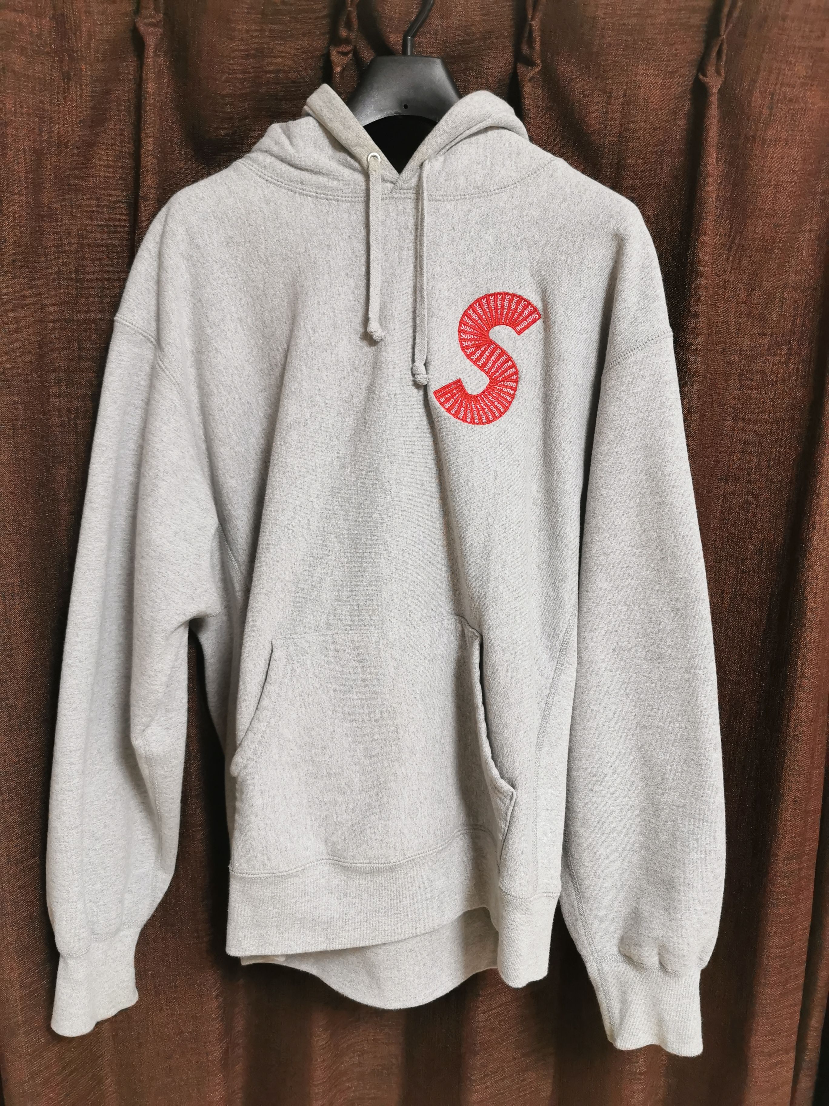 Supreme S Logo Hooded Sweatshirt "Heather Grey" (20FW)