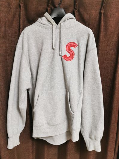 Supreme S Logo Hooded Sweatshirt "Heather Grey" (20FW)