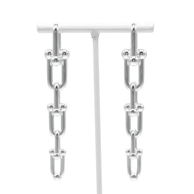 Tiffany & Co. HardWear Graduated Link Earrings "Silver"
