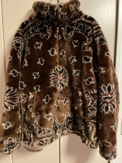 Supreme Bandana Faux Fur Bomber Jacket "Brown"