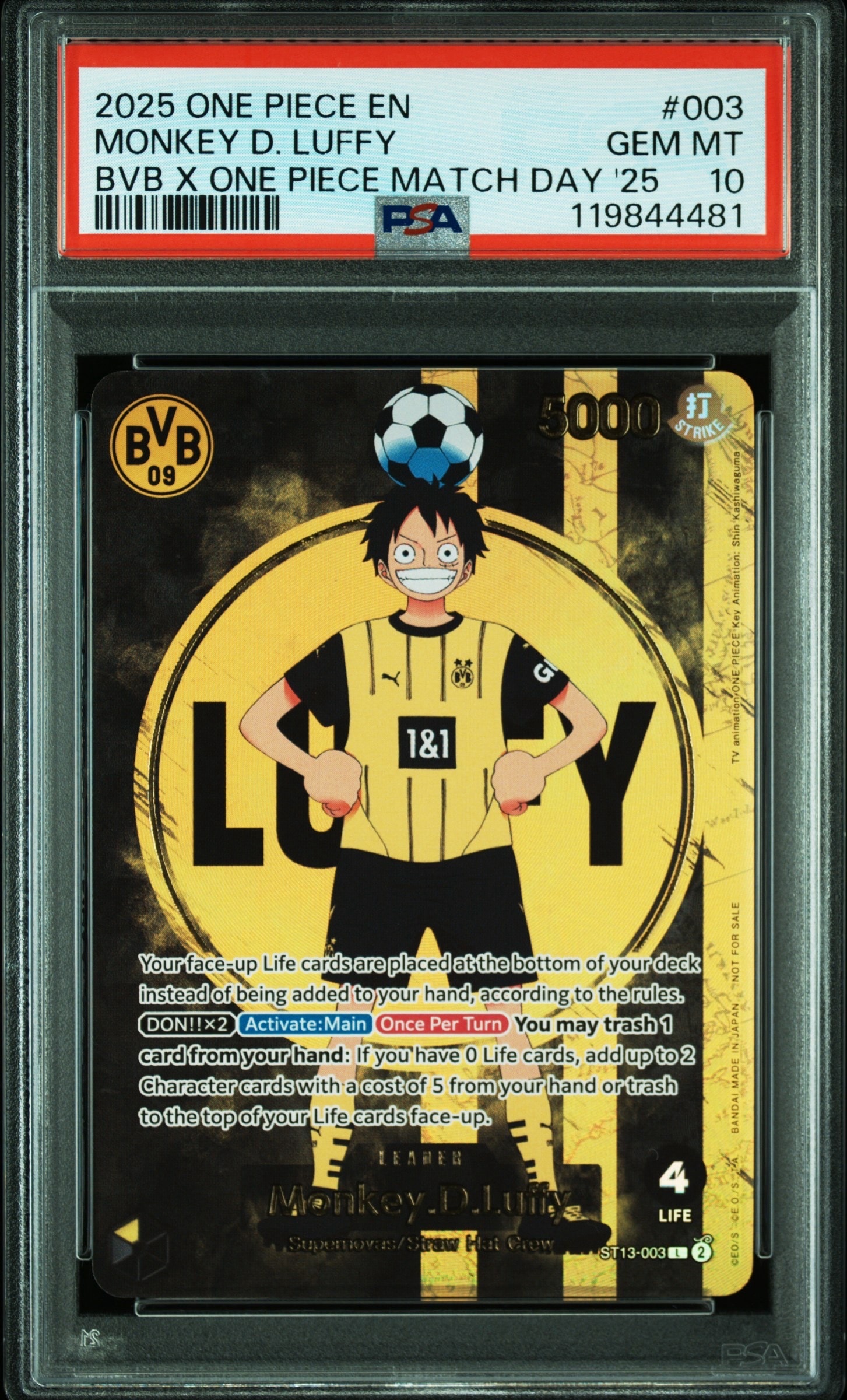 モンキー・D・ルフィ L [ST13-003]【英語版】(プロモーションカード「ボルシアドルトムント × ONE PIECE マッチデー 2025」)