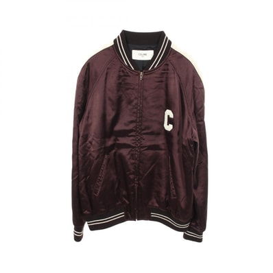 セリーヌ CELINE SOUVENIR TEDDY JACKET 中綿 ブルゾン 衣料品 アウター レーヨン レディース ブラウン系 2V83G164I 【中古】