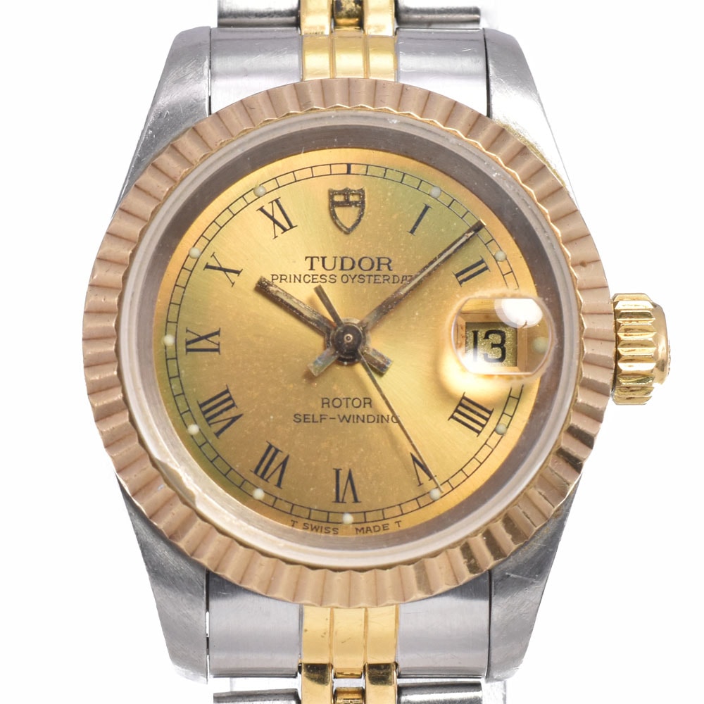 チューダー TUDOR 92413 プリンセス オイスターデイト ゴールド 自動巻き レディース 腕時計 J#150378