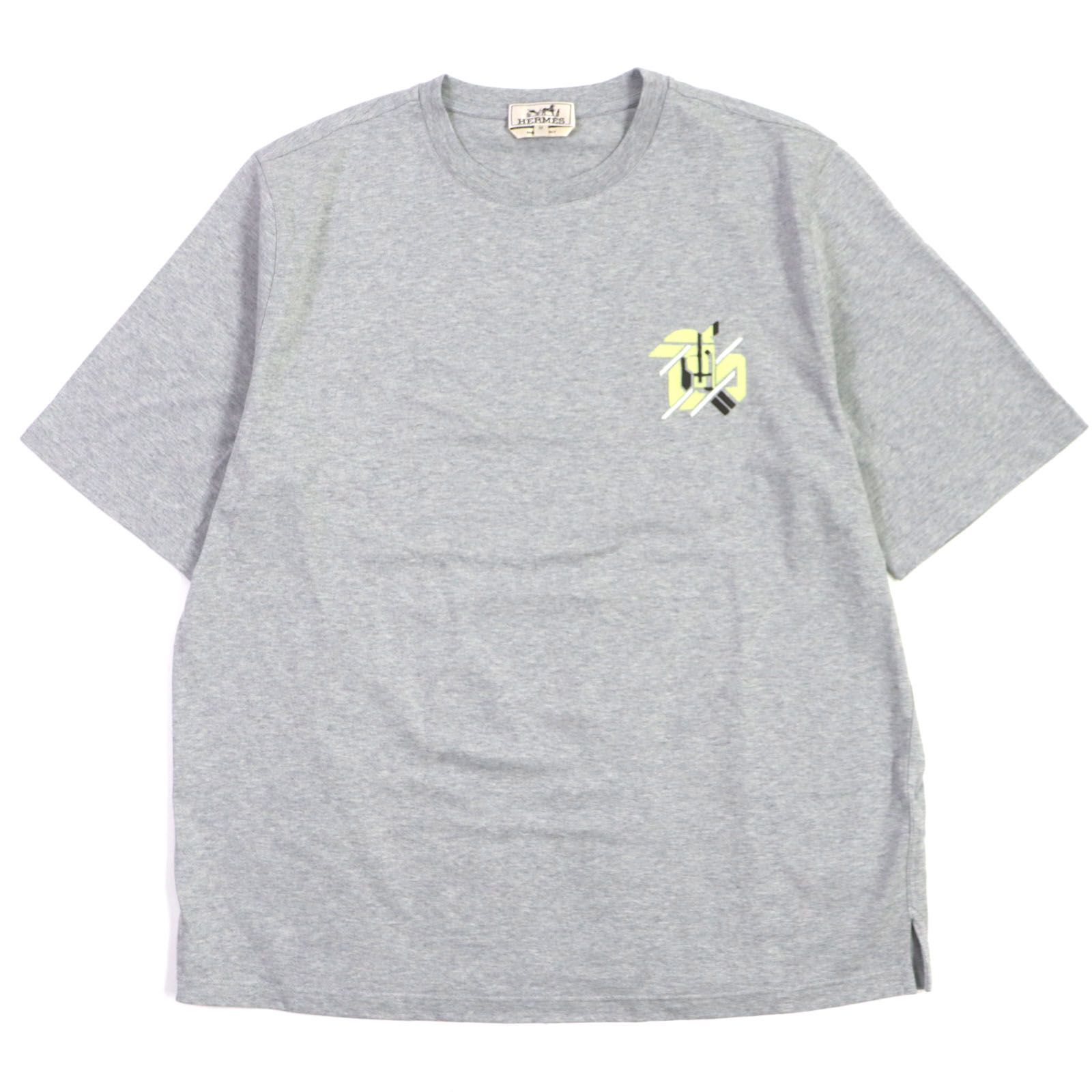 エルメス
 半袖Ｔシャツ シュヴォー アン シンメトリー グレー メンズ M