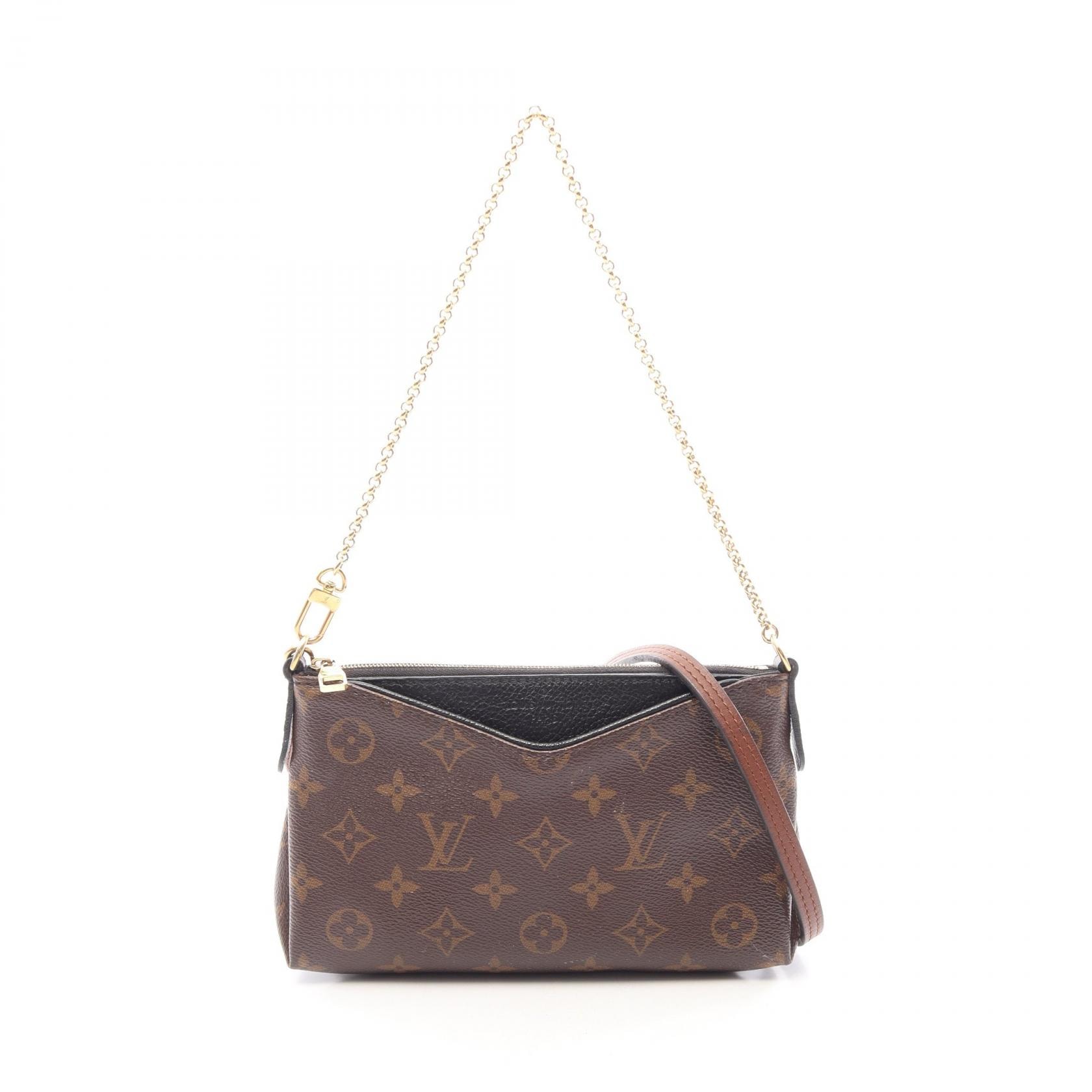 ルイ・ヴィトン LOUIS VUITTON パラスクラッチ 2WAY ハンドバッグ バッグ PVCコーティングキャンバス レザー モノグラム レディース ブラウン系 / ブラック系 M41639 【中古】