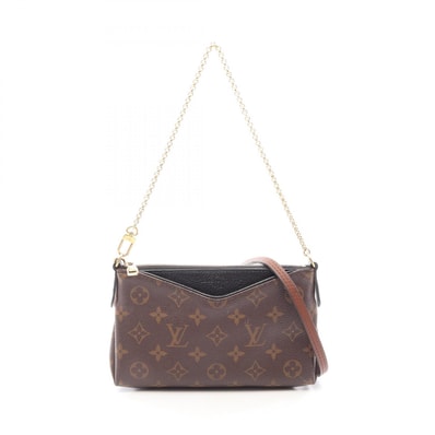 ルイ・ヴィトン LOUIS VUITTON パラスクラッチ 2WAY ハンドバッグ バッグ PVCコーティングキャンバス レザー モノグラム レディース ブラウン系 / ブラック系 M41639 【中古】
