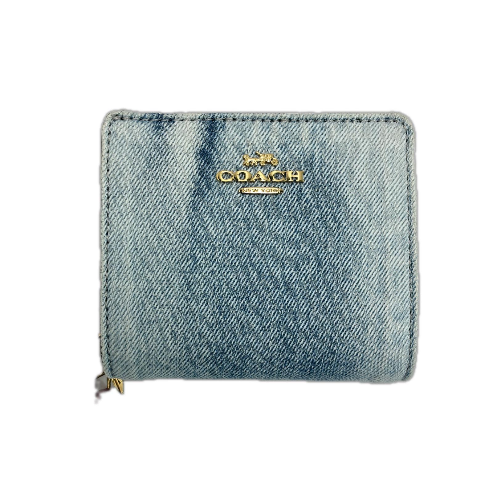 COACH コーチ デニム チェリー CEC35 ブルー レディース ゴールド金具