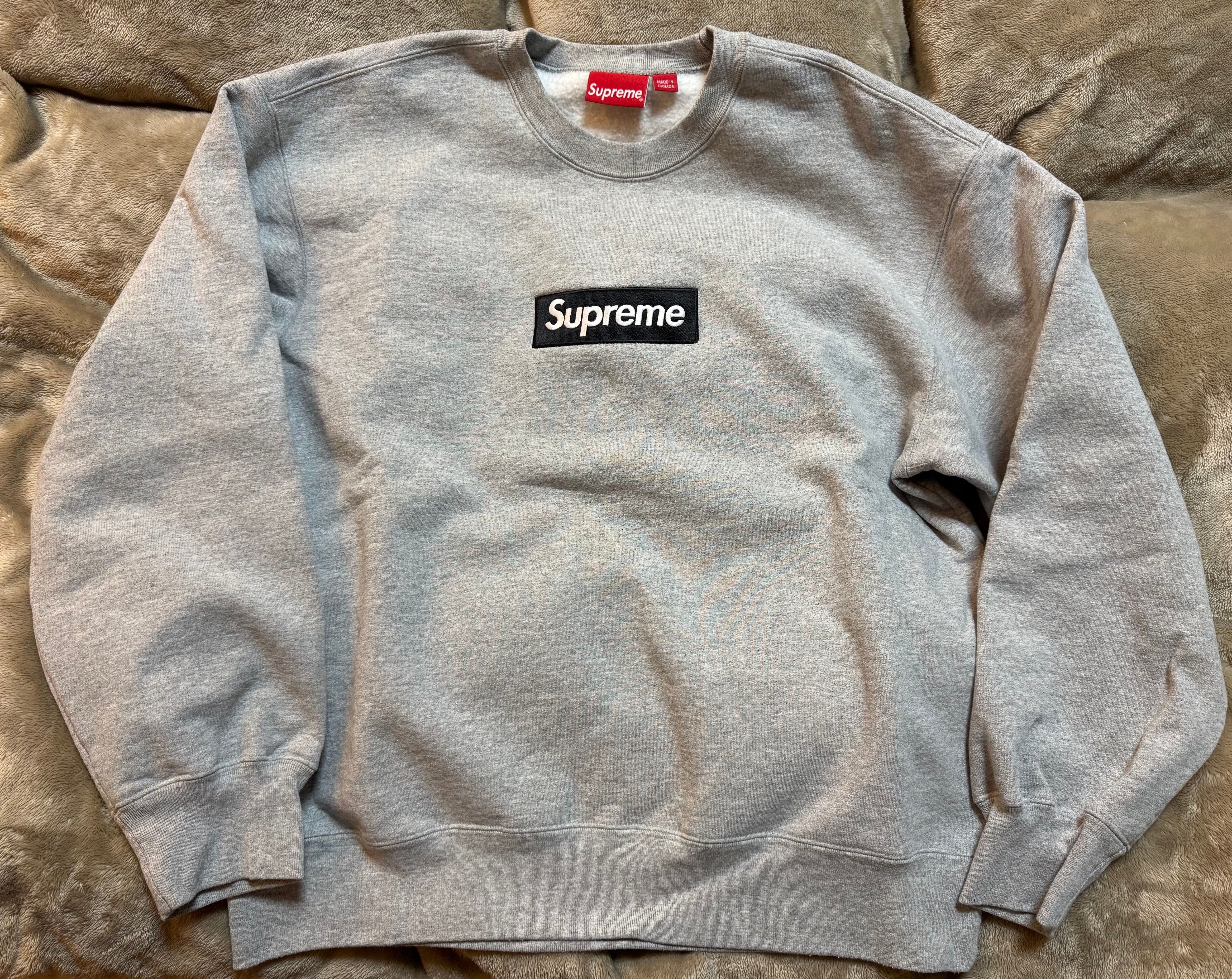 Supreme Box Logo Crewneck "Heather Grey" (22FW)