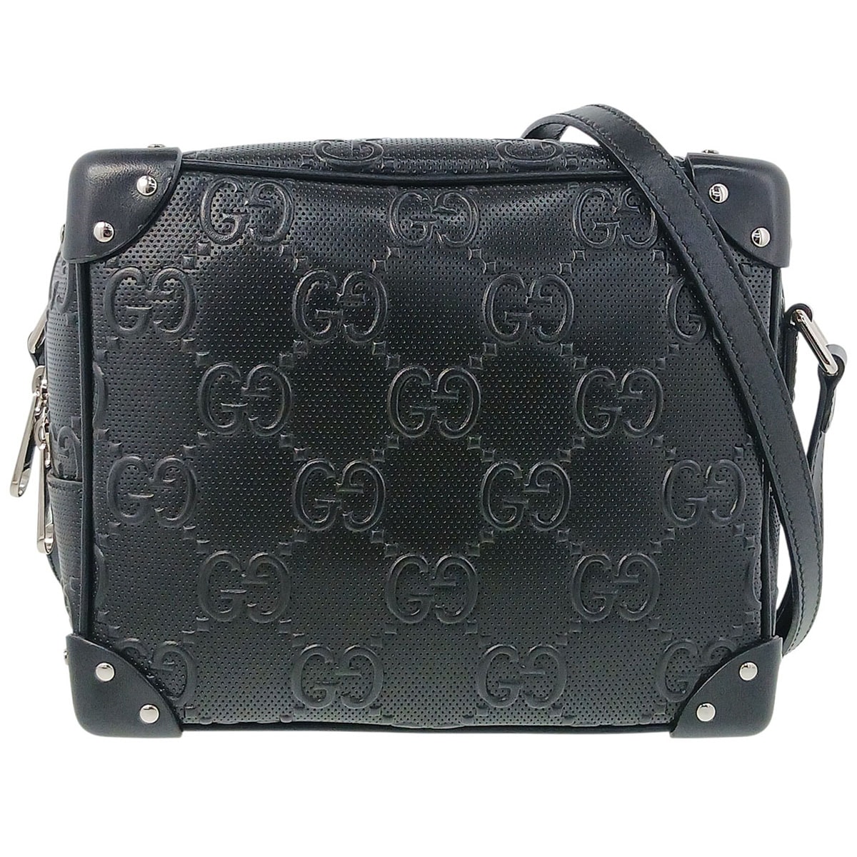 GUCCI グッチ GGスプリーム トランク ショルダーバッグ ショルダーバッグ 626363 GGスプリームキャンバス ブラック メンズ【中古】