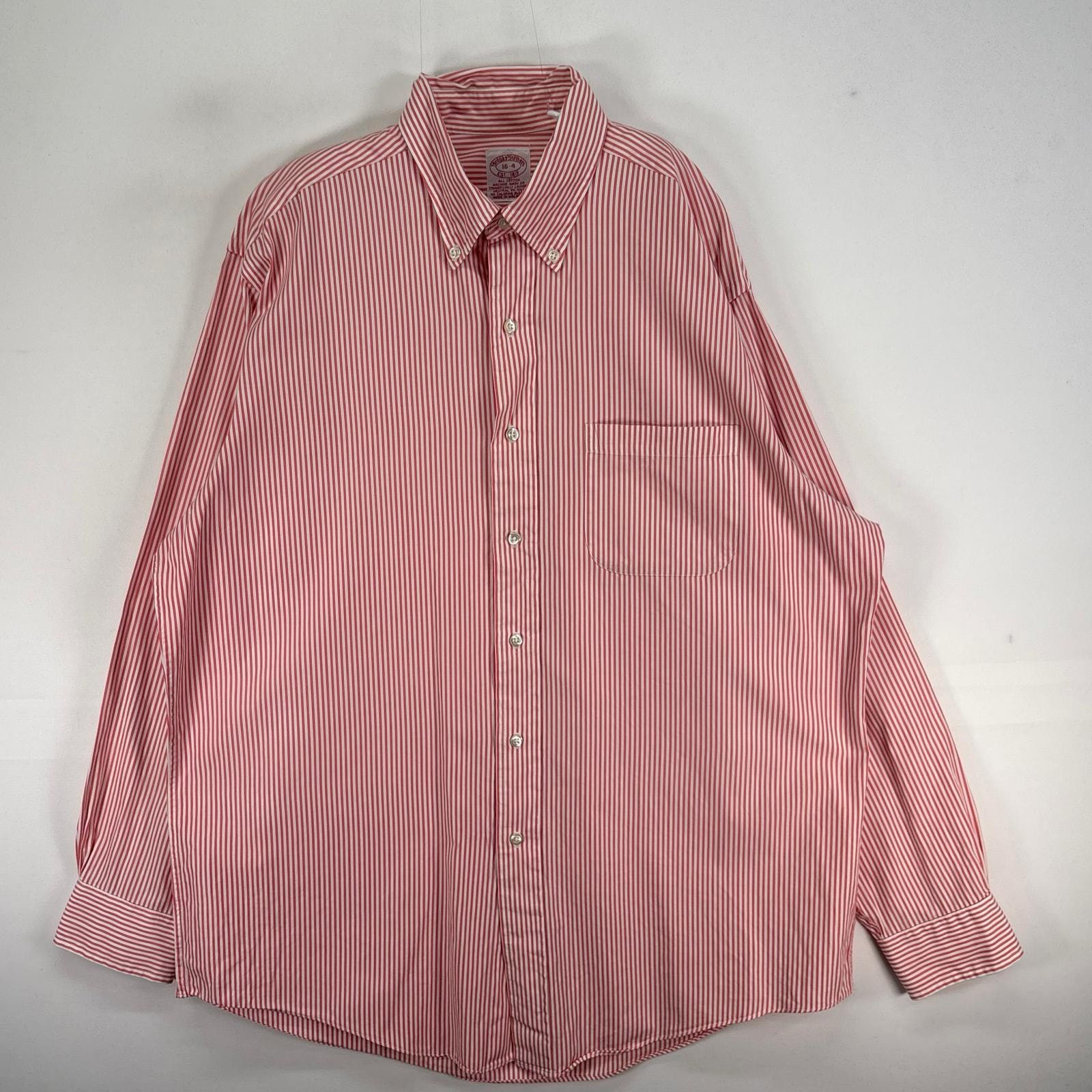 古着 ブルックスブラザーズ Brooks Brothers 長袖シャツ 胸ポケ ボタンダウン L ピンク系 ストライプ メンズ