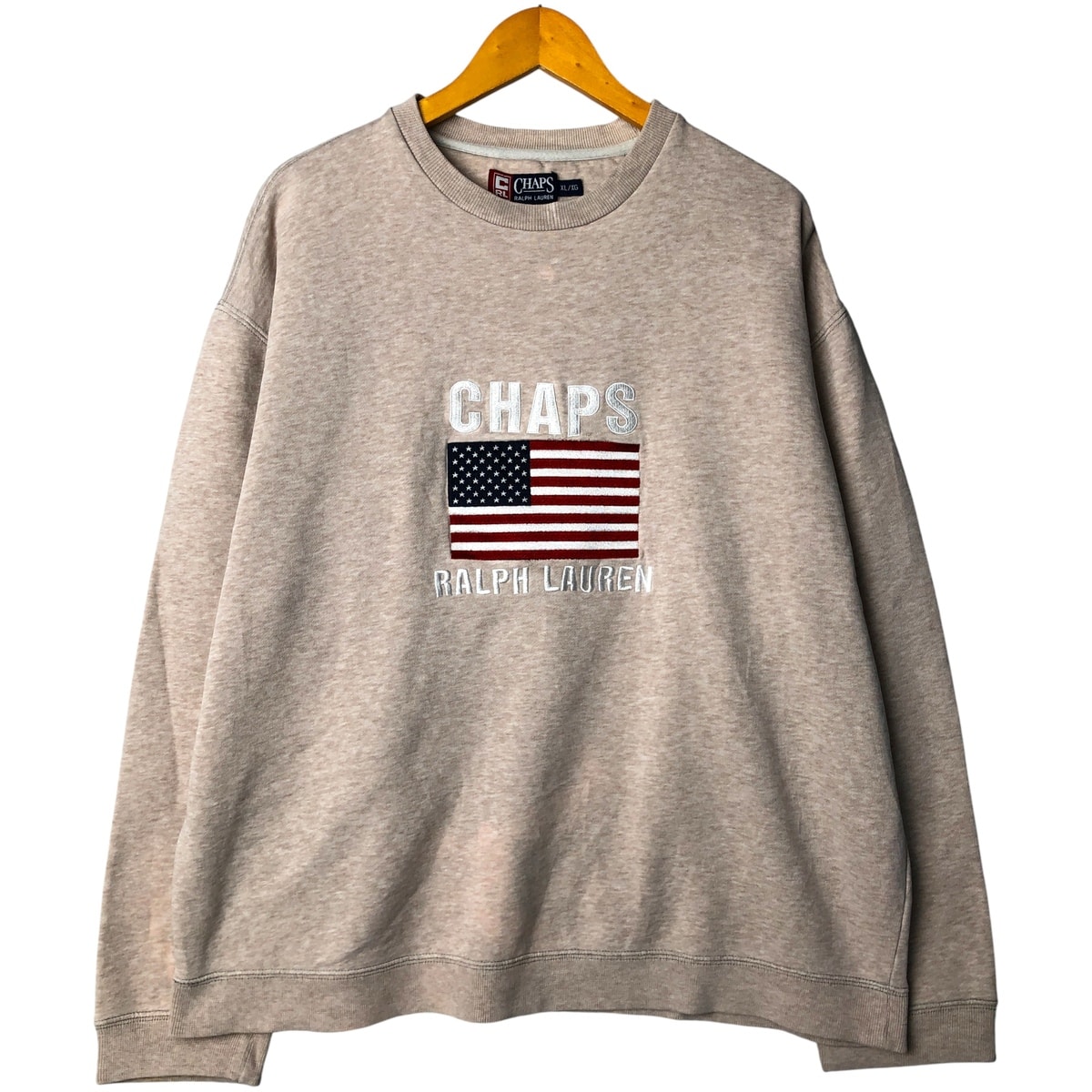 古着 ラルフローレン Ralph Lauren CHAPS チャップス 星条旗柄 スウェットシャツ トレーナー メンズXL相当/eaa482362