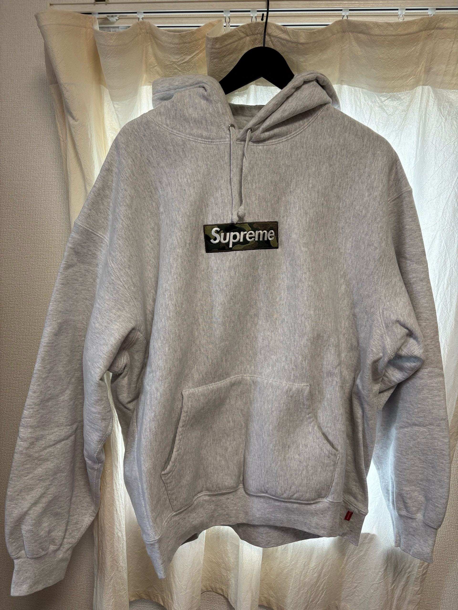 Supreme Box Logo Hooded Sweatshirt "Ash Grey" (23FW)