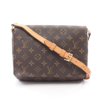 ルイ・ヴィトン LOUIS VUITTON ミュゼットタンゴ ショートストラップ モノグラム ショルダーバッグ バッグ PVCコーティングキャンバス レザー モノグラム レディース ブラウン系 M51257 【中古】