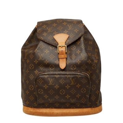 ルイ ヴィトン モノグラム モンスリGM リュック バックパック M51135 ブラウン PVC レザー レディース LOUIS VUITTON 【中古】
