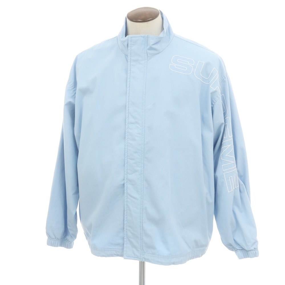 【中古】シュプリーム Supreme 2025年秋冬 Spellout Embroidered Ripstop Track Jacket トラックジャケット ライトブルー【サイズL】【メンズ】