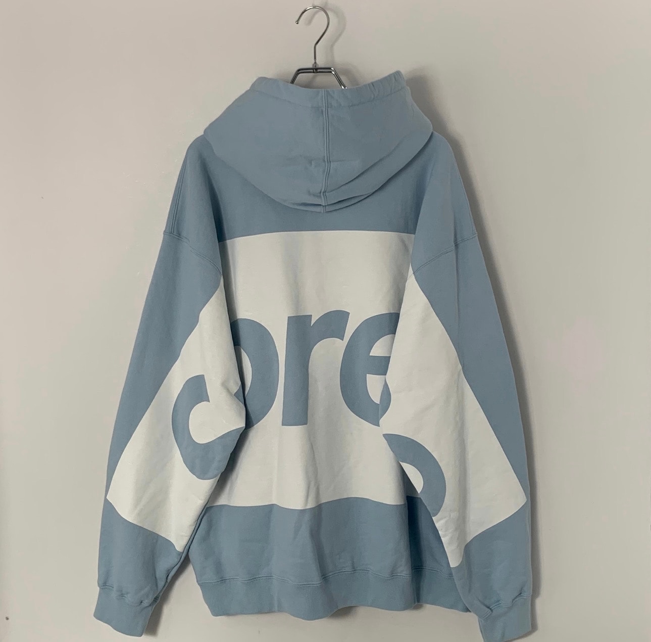 Supreme Big Logo Hooded Sweatshirt "Blue"