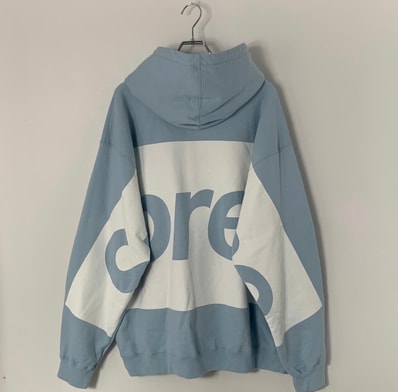 Supreme Big Logo Hooded Sweatshirt "Blue"