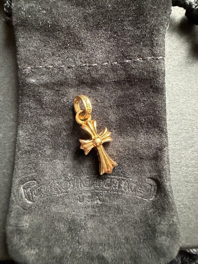 Chrome Hearts 22K CH Cross Baby Fat Charm "Yellow Gold"