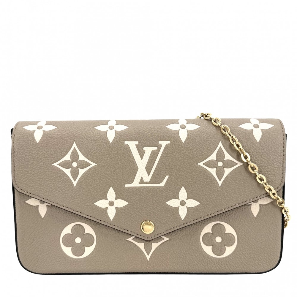 LOUIS VUITTON ルイヴィトン ショルダーバッグ バイカラーモノグラムアンプラント ポシェットフェリシー チェーンウォレット ベージュ M69977    トゥルトレール クレーム ゴールド金具 レディース 美品【中古品】