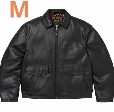 Supreme x Schott Leather Racer Jacket "Black"
