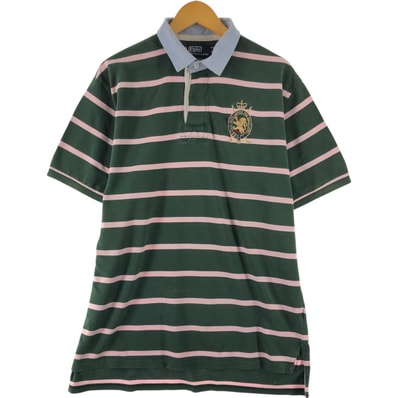 古着 ラルフローレン Ralph Lauren POLO by Ralph Lauren 半袖 ラガーシャツ メンズXL相当/eaa551599
