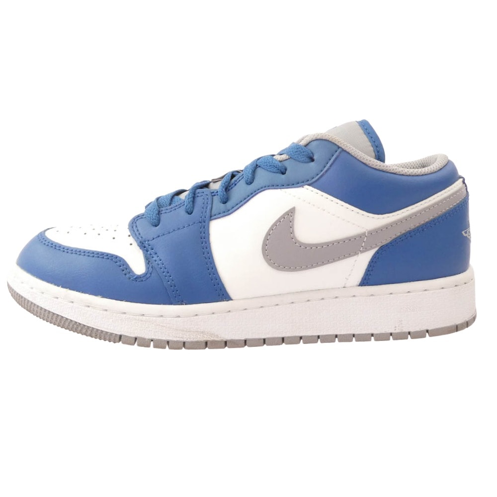 NIKE AIR JORDAN ナイキ ジョーダン スニーカー 553560-412 GS Air Jordan 1 Low True Blue エアジョーダン1 ロー トゥルー ブルー ローカット スニーカー ブルー系 24.5cm【中古】