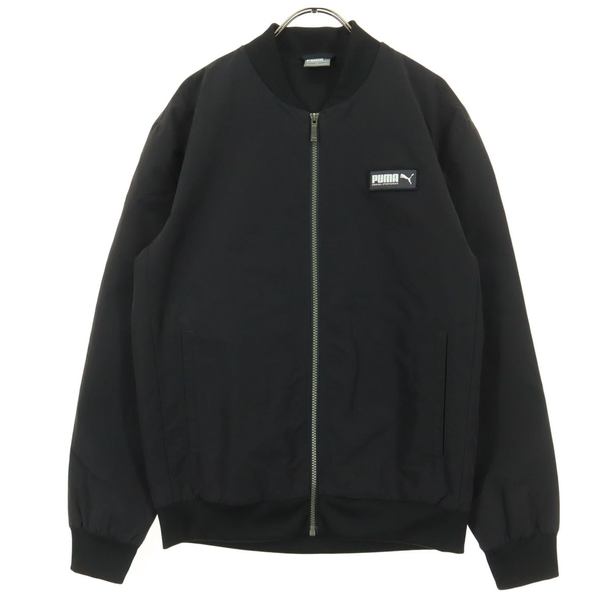 PUMA プーマ ブランドロゴ 長袖 ジップジャケット M ブラック