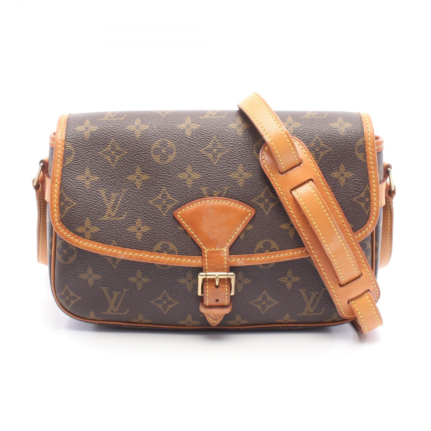 ルイ・ヴィトン LOUIS VUITTON ソローニュ ショルダーバッグ バッグ PVCコーティングキャンバス レザー モノグラム レディース ブラウン系 M42250 【中古】