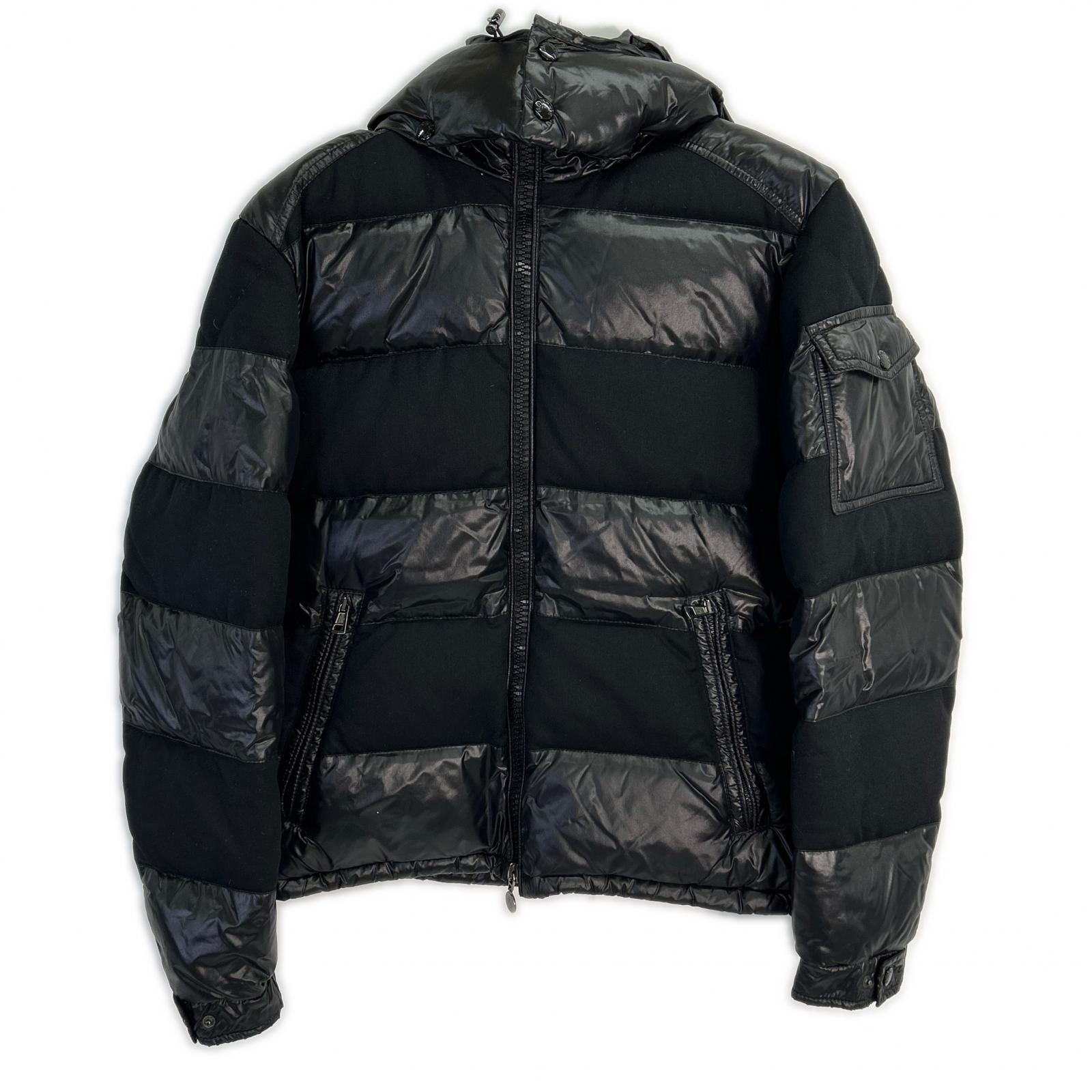 モンクレール MAYA 素材切替 ブラック ダウンジャケット 2