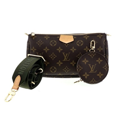 LOUIS VUITTON ルイ・ヴィトン ミュルティ・ポシェット・アクセソワール RFID反応有 ショルダーバッグ M44813 モノグラム ブラウン カーキ レディース【中古】