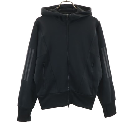 adidas アディダス 長袖 ジップパーカー S ブラック