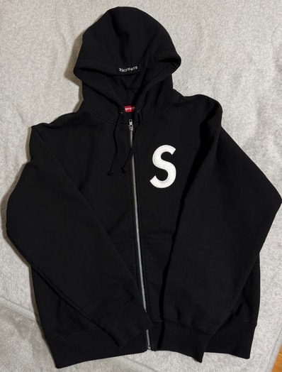 Supreme S Logo Zip Up Hooded Sweatshirt (25FW) "Black"