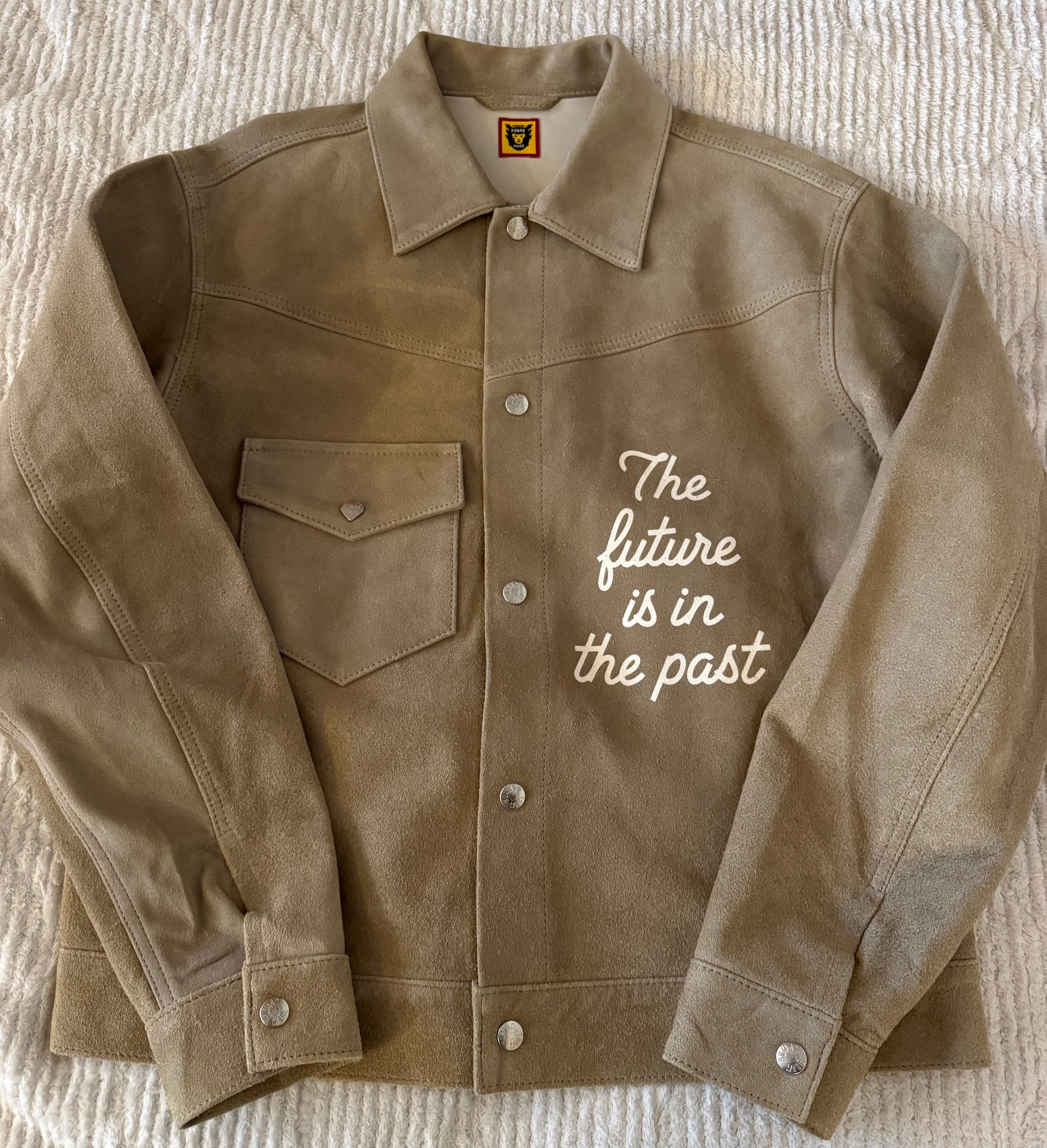 HUMAN MADE Suede Leather Jacket "Beige"