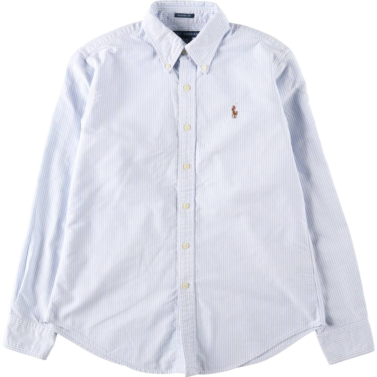 古着 ラルフローレン Ralph Lauren CLASSIC FIT クラシックフィット 長袖 ボタンダウンストライプシャツ レディースL相当/eaa652773