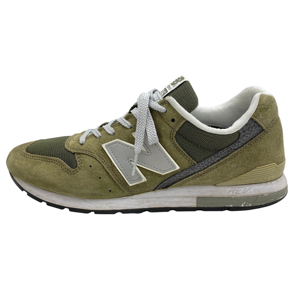 NEW BALANCE ニューバランス スニーカー MRL996MJ スエード ローカット レースアップ スニーカー カーキ系 28cm【中古】