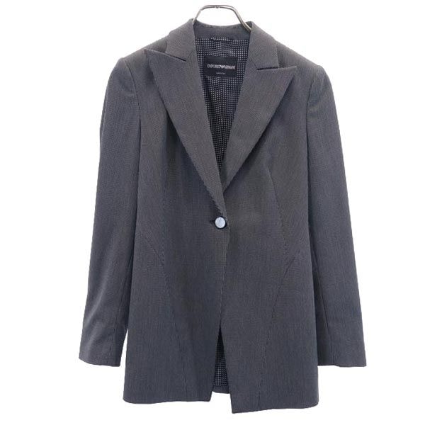 Emporio Armani エンポリオアルマーニ イタリア製 ドット テーラードジャケット 36 グレー系