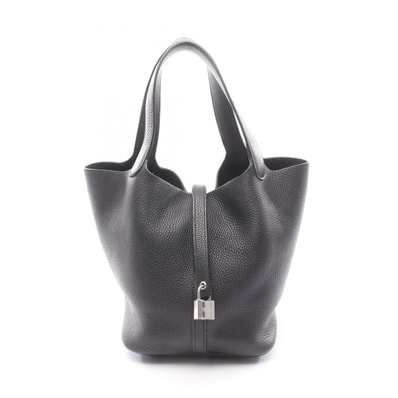エルメス HERMES ピコタンロックMM ハンドバッグ バッグ レザー トリヨンクレマンス トリヨンクレマンス C刻印(2018年製造) レディース ブラック系 【中古】