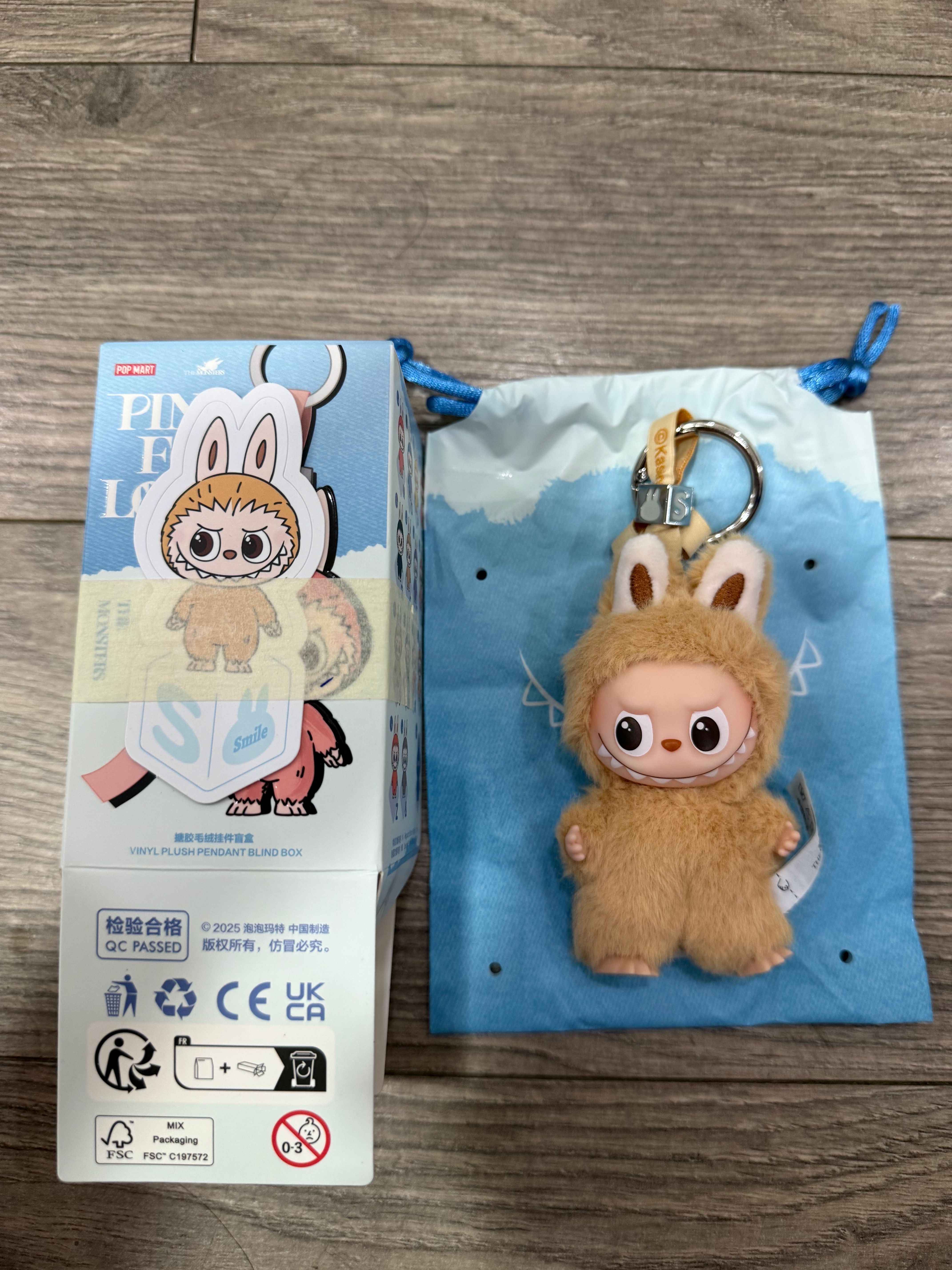 POP MART THE MONSTERS (LABUBU) Pin for Love Series-Vinyl Plush Pendant (N-Z) S