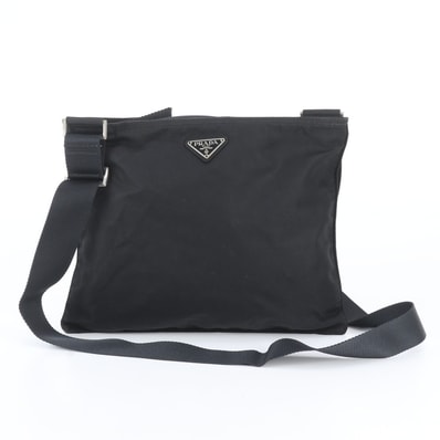 ■美品 プラダ テスート ナイロントライアングルロゴショルダーバッグ