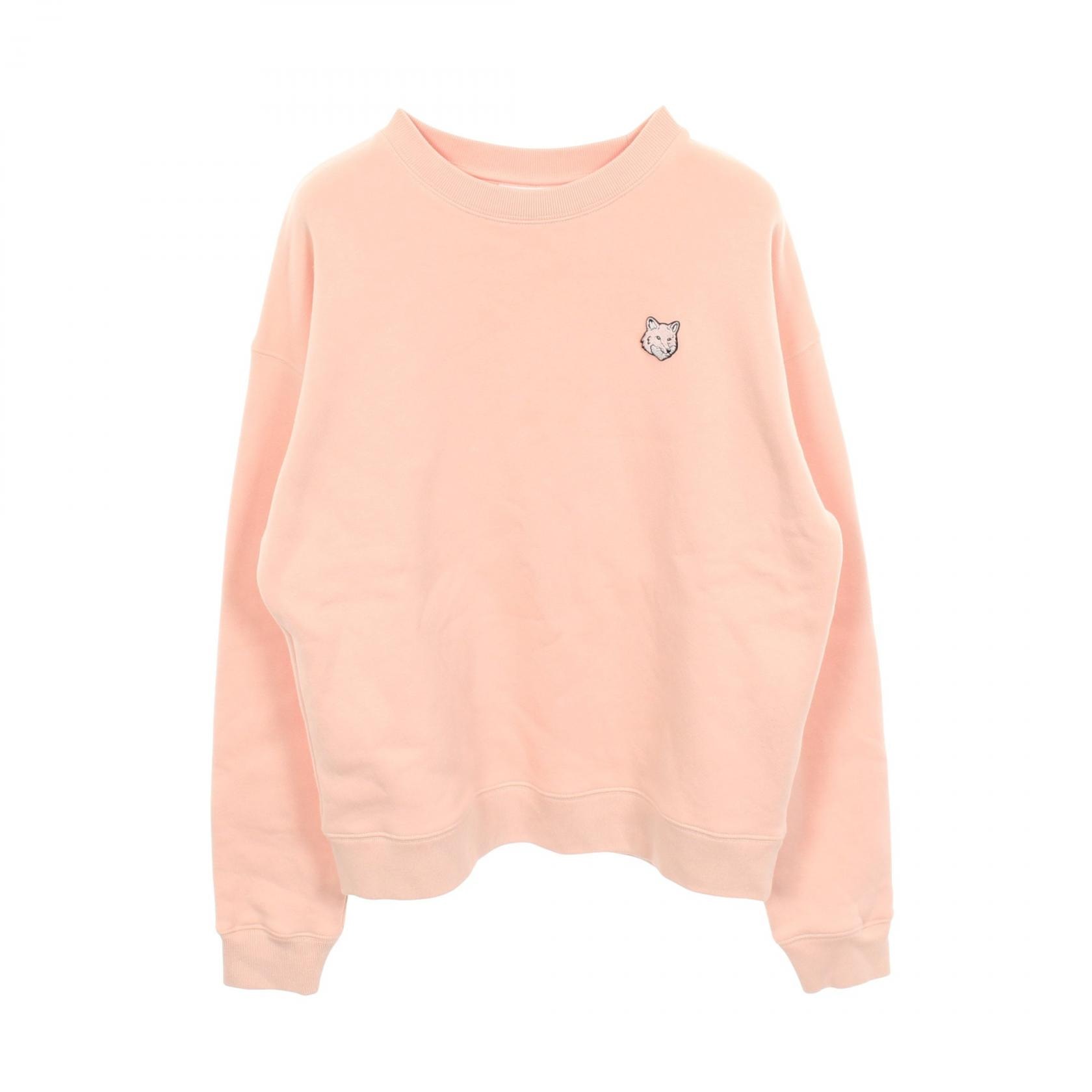 メゾンキツネ MAISON KITSUNE FOX HEAD PATCH 裏起毛 スウェット 衣料品 トップス コットン レディース ピンク系 MW00315KM0307 【中古】