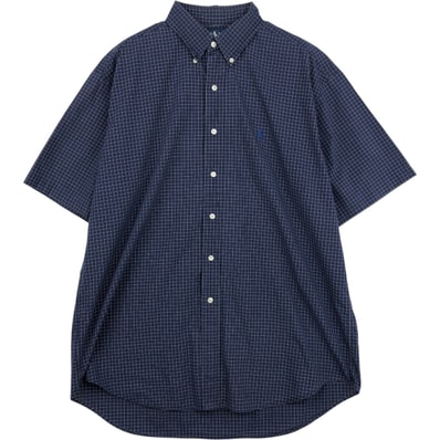 古着 ラルフローレン Ralph Lauren BLAKE 半袖 ボタンダウン チェックシャツ メンズL相当/eaa641154
