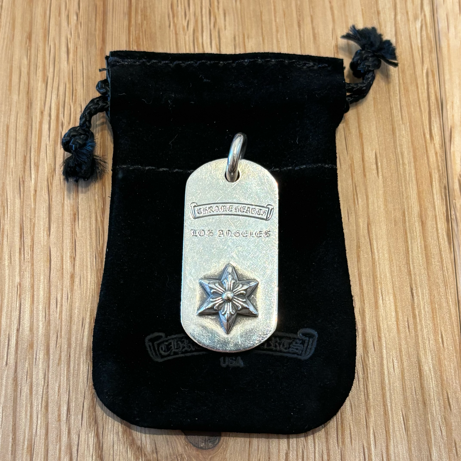Chrome Hearts Dog Tag S New La Raysdor "Silver"