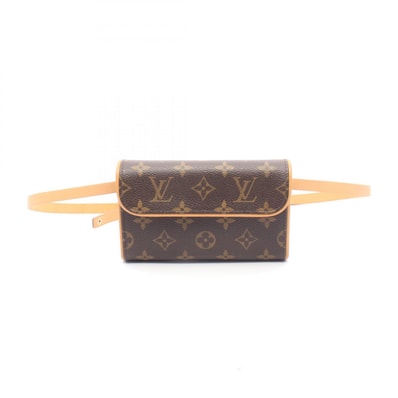 ルイ・ヴィトン LOUIS VUITTON ポシェットフロランティーヌ ウエストバッグ ボディバッグ バッグ PVCコーティングキャンバス レザー モノグラム レディース ブラウン系 M51855 【中古】