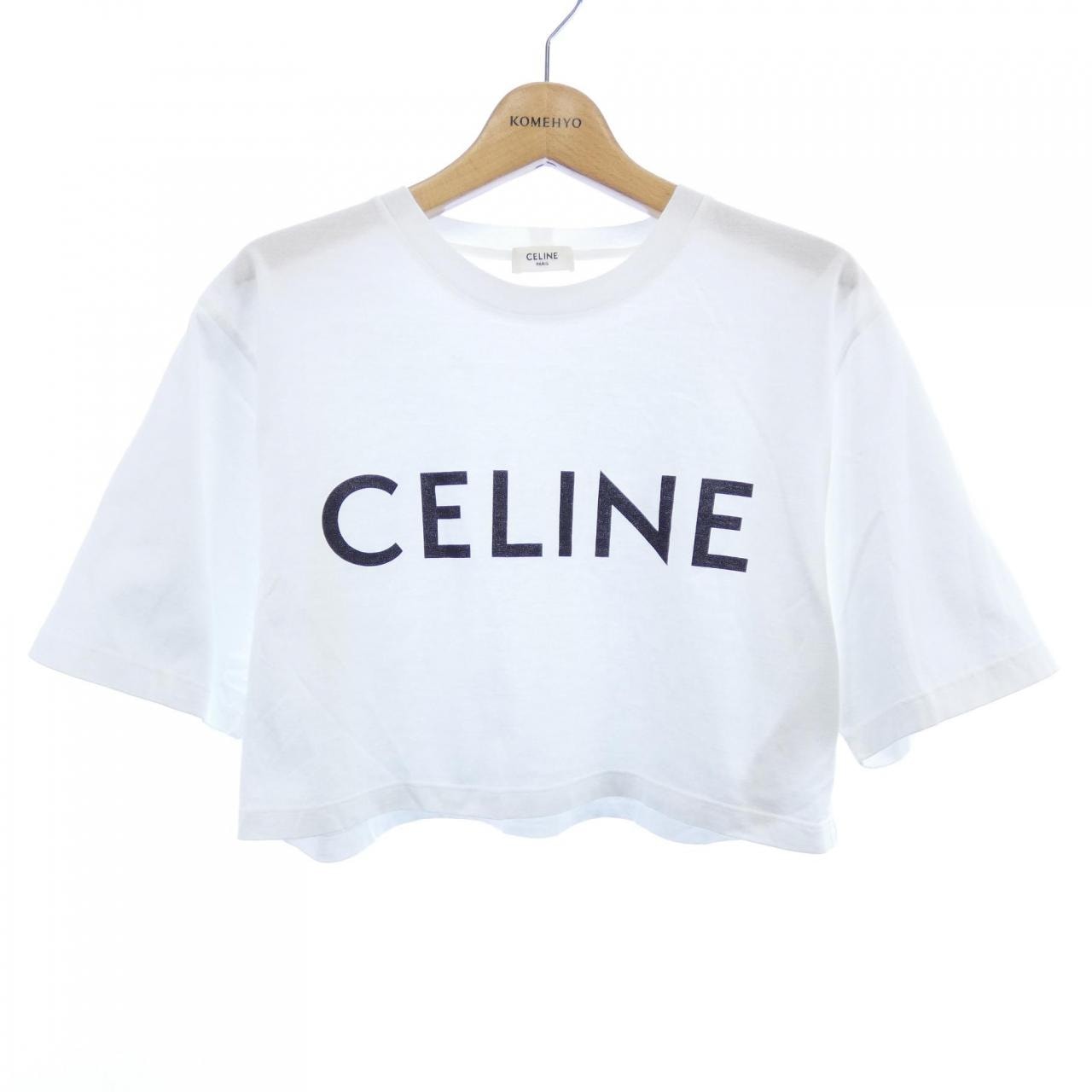 セリーヌ CELINE CELINEプリント クロップドTシャツ 2X761671Q Tシャツ