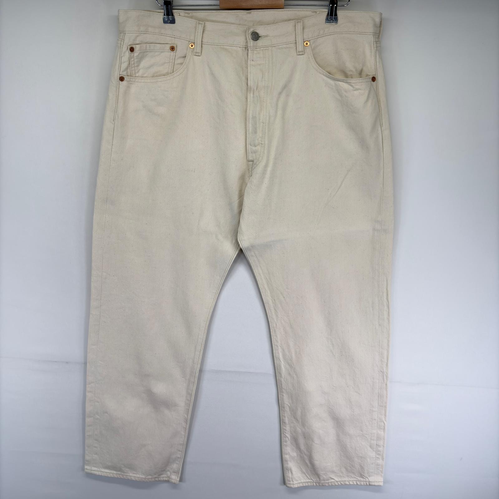 古着 リーバイス Levi's パンツ デニム 5ポケット ストレート 501 カラーデニム 大きいサイズ w40 L30  ホワイト系 メンズ