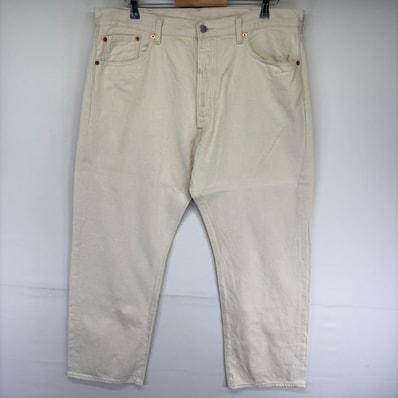 古着 リーバイス Levi's パンツ デニム 5ポケット ストレート 501 カラーデニム 大きいサイズ w40 L30 ホワイト系 メンズ